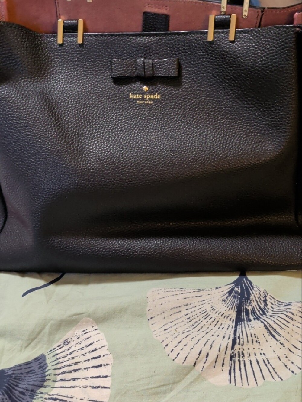 kate spade Black Pebbled Leather Satchel with Gold Hardware - Picture 14 of 14